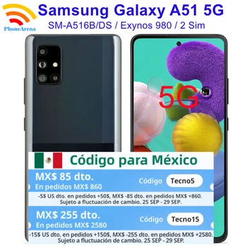 Оригинален Samsung Galaxy A51 5G A516B/DS Глобалната версия с две SIM-карти, 6,5 