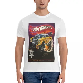 Hot Wheels Gold 55 Gasser Poster Класическа тениска с къс ръкав, мъжки t-shirt, комплект тениски за мъже, индивидуални тениски