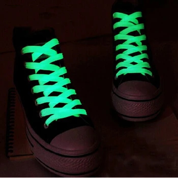1,2 Метра Светещи цветни връзки За обувки, светещите маратонки, плоски холщовые ремък, светещи спортни ежедневни обувки